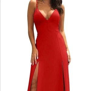 Size Small long red dress from Amazon